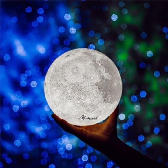 Gifts for Women, 7.1 inch Moon Lamp 3D Printing Moon Light 16 - Picture 2 of 7